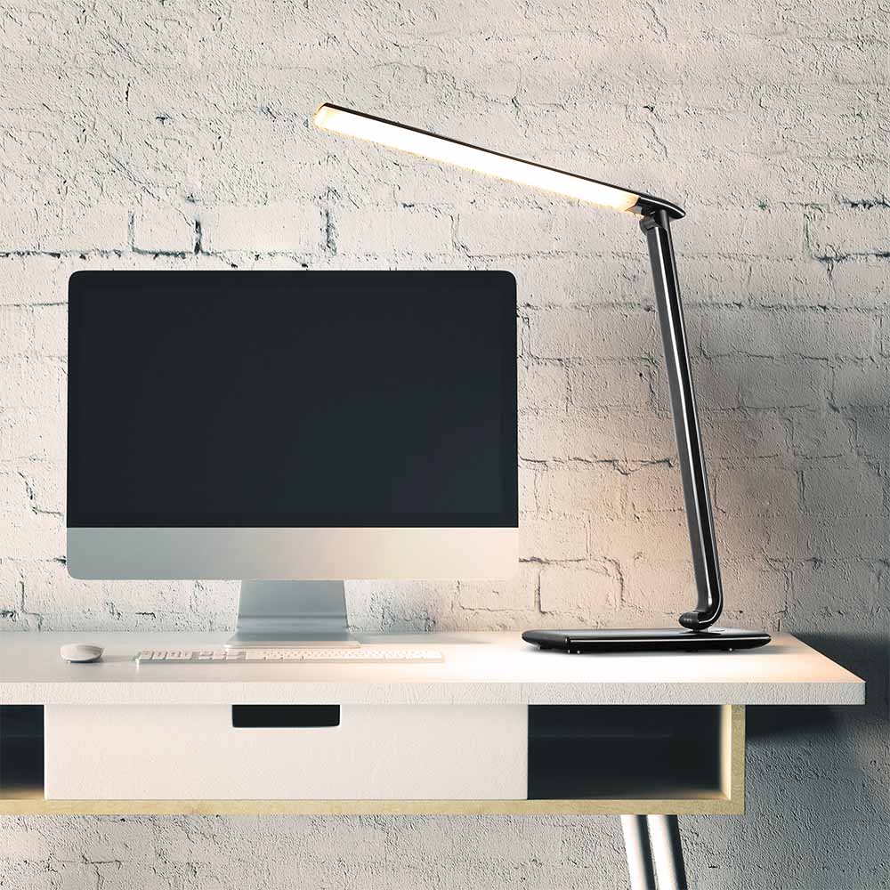Solight LED stolná lampička stmievateľná, 12W, voľba teploty svetla, USB, čierny lesk, WO37-B – Obrázok 9